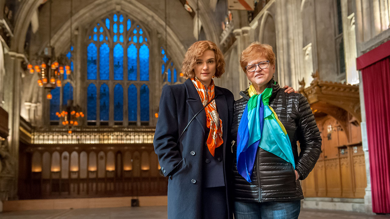 Rachel Weisz with Deborah E. Lipstadt