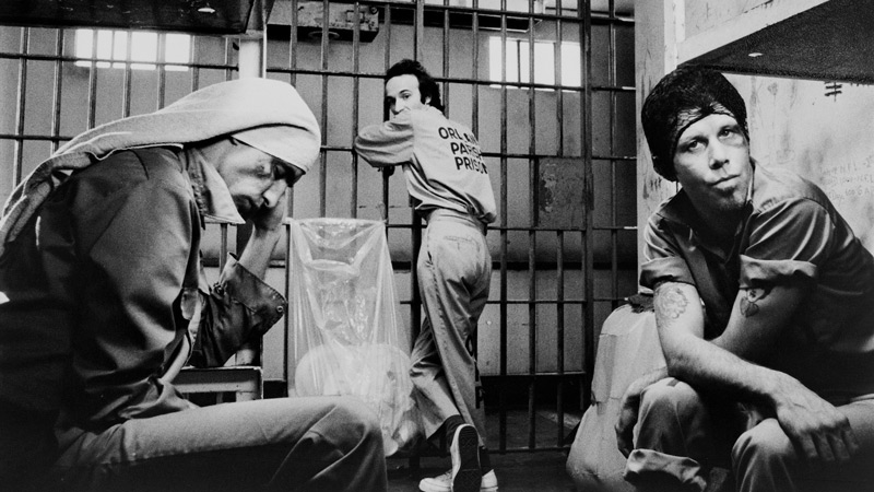 John Lurie, Roberto Benigni, and Tom Waits in Down by Law