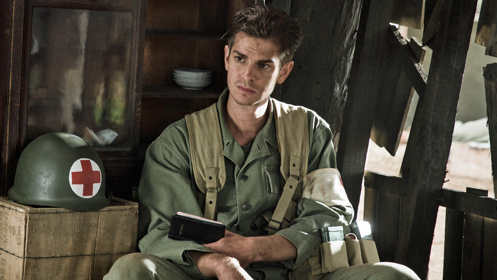 Garfield makes compassion heroic in Hacksaw Ridge.