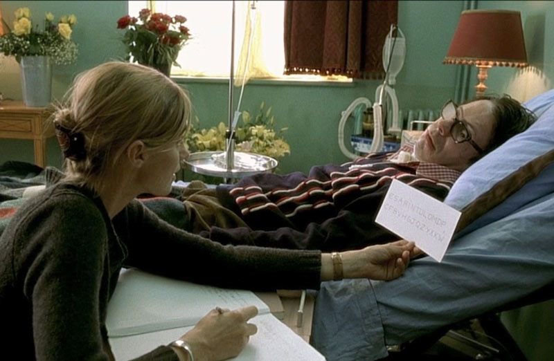 Anne Consigny and Mathieu Amalric in The Diving Bell and the Butterfly Anne Consigny and Mathieu Amalric in The Diving Bell and the Butterfly