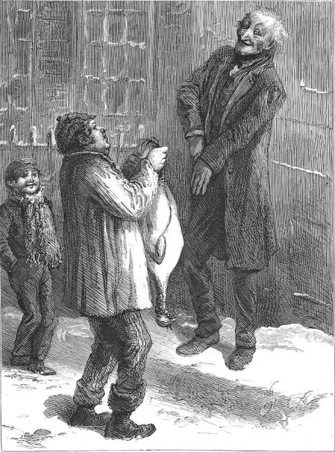 Sol Eytinge’s illustration of the prize turkey for the 1869 American edition of A Christmas Carol. Sol Eytinge’s illustration of the prize turkey for the 1869 American edition of A Christmas Carol.