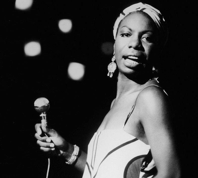 Nina Simone on stage in <em>What Happened, Miss Simone?</em>