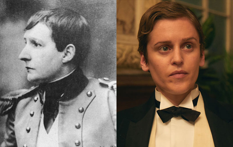 Denise Gough (r) portrays Mathilde de Morny